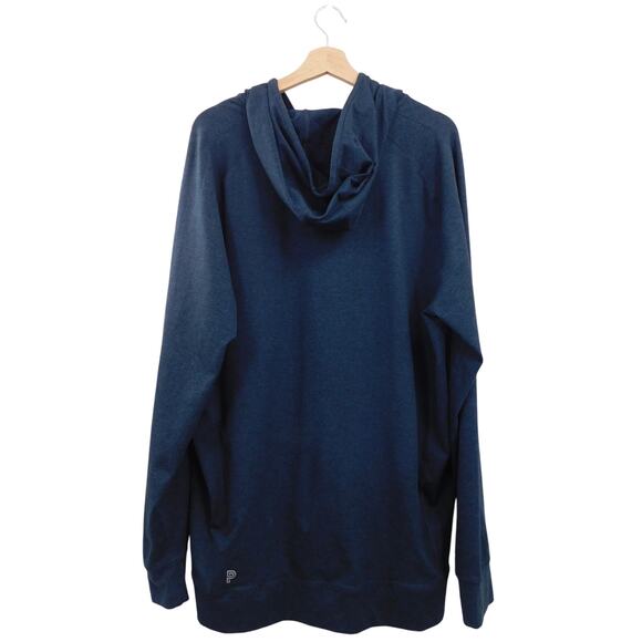 Public Rec‎ Politan V-Neck Pullover Hoodie Men's Size XXL Solid Navy Blue - Picture 2 of 5